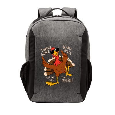 Turkey Gravy Beans And Rolls Casserole Funny Thanksgiving Vector Backpack