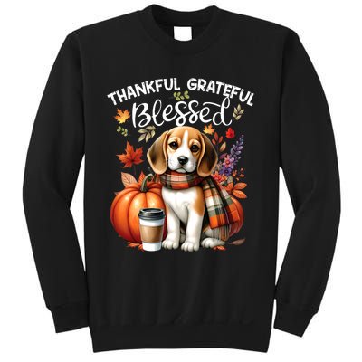 Thankful Grateful Blessed Beagle Dog Happy Fall YAll Autumn Sweatshirt