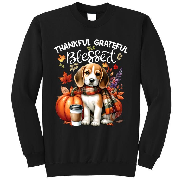 Thankful Grateful Blessed Beagle Dog Happy Fall YAll Autumn Sweatshirt