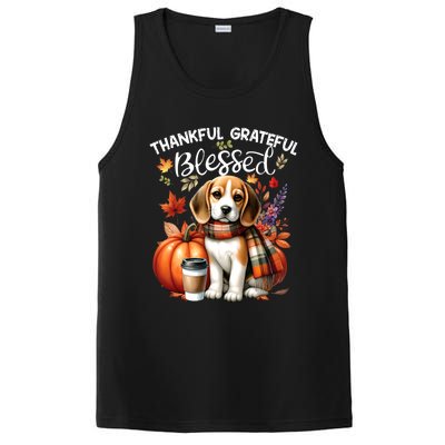 Thankful Grateful Blessed Beagle Dog Happy Fall YAll Autumn PosiCharge Competitor Tank