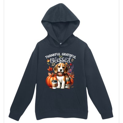 Thankful Grateful Blessed Beagle Dog Happy Fall YAll Autumn Urban Pullover Hoodie