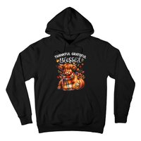 Thankful Grateful Blessed Highland Cow Fall YAll Autumn Hoodie