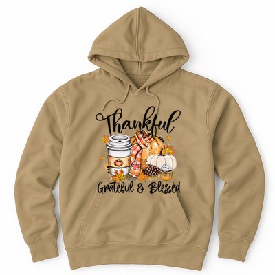 Thankful Grateful Blessed Fall Pumpkin Autumn Thanksgiving Hoodie