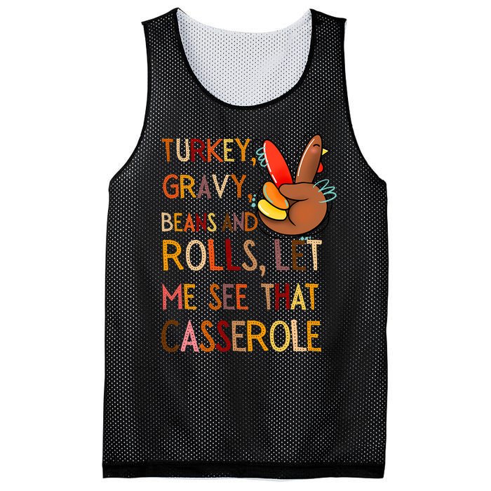 Turkey Gravy Beans And Rolls Let Me See That Casserole Mesh Reversible Basketball Jersey Tank