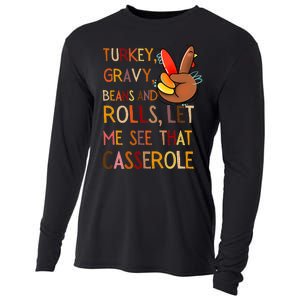 Turkey Gravy Beans And Rolls Let Me See That Casserole Cooling Performance Long Sleeve Crew