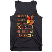 Turkey Gravy Beans And Rolls Let Me See That Casserole Tank Top