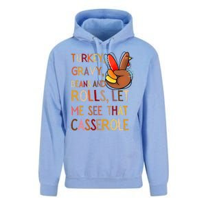 Turkey Gravy Beans And Rolls Let Me See That Casserole Unisex Surf Hoodie