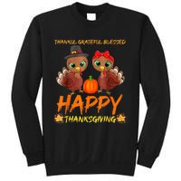 Thankful Grateful Blessed Happy Thanksgiving Turkey Sweatshirt