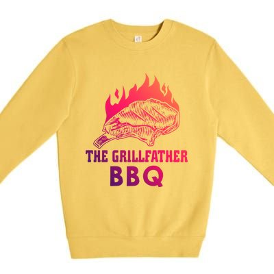 The Grillfather Bbq Gift Premium Crewneck Sweatshirt