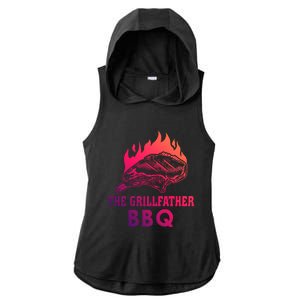 The Grillfather Bbq Gift Ladies PosiCharge Tri-Blend Wicking Draft Hoodie Tank