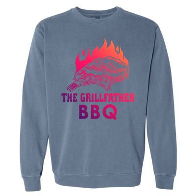 The Grillfather Bbq Gift Garment-Dyed Sweatshirt