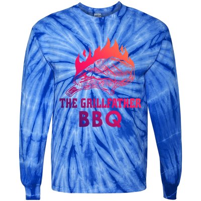 The Grillfather Bbq Gift Tie-Dye Long Sleeve Shirt