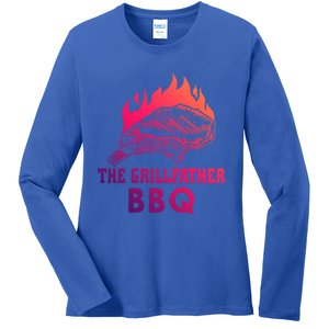 The Grillfather Bbq Gift Ladies Long Sleeve Shirt