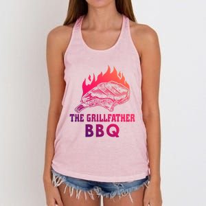 The Grillfather Bbq Gift Women's Knotted Racerback Tank