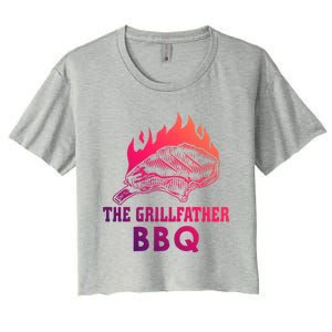 The Grillfather Bbq Gift Women's Crop Top Tee