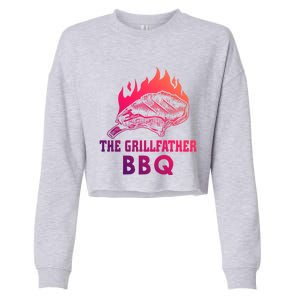 The Grillfather Bbq Gift Cropped Pullover Crew