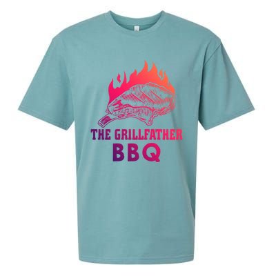 The Grillfather Bbq Gift Sueded Cloud Jersey T-Shirt