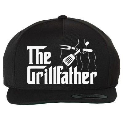 The Grillfather BBQ Grill & Smoker Barbecue Chef Wool Snapback Cap