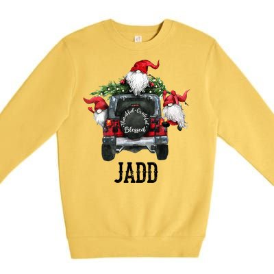 Thankful Grateful Blessed Jadd Grandpa Gift Premium Crewneck Sweatshirt