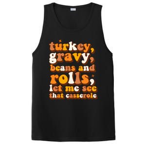 Turkey Gravy Beans & Rolls Casserole Thanksgiving Funny Cute PosiCharge Competitor Tank