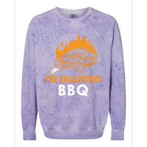 The Grillfather Bbq Gift Colorblast Crewneck Sweatshirt