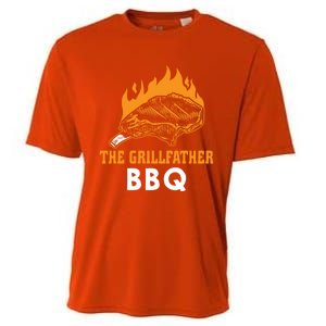 The Grillfather Bbq Gift Cooling Performance Crew T-Shirt