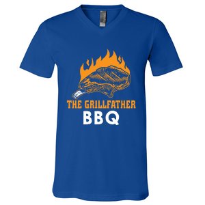 The Grillfather Bbq Gift V-Neck T-Shirt