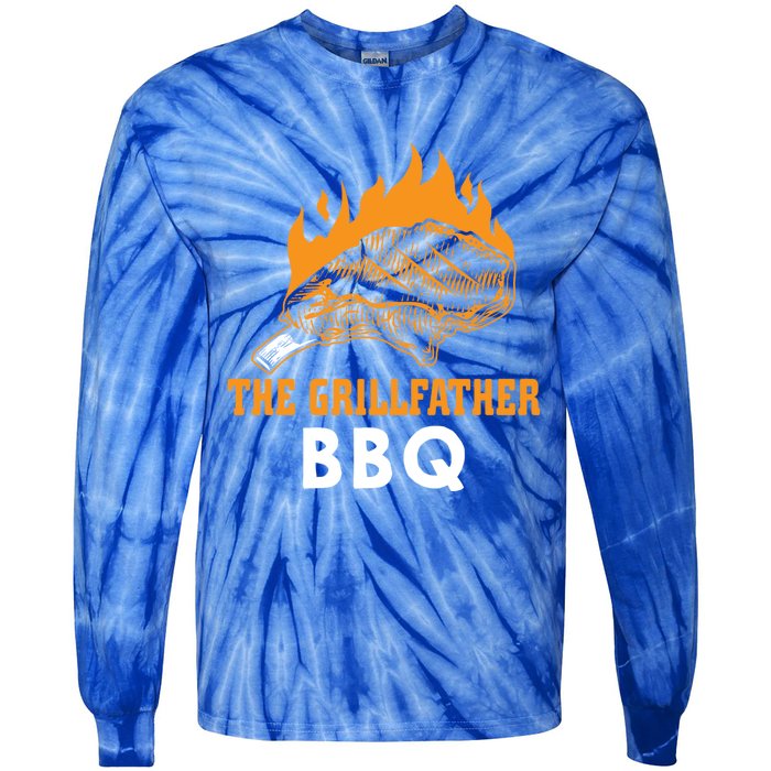 The Grillfather Bbq Gift Tie-Dye Long Sleeve Shirt