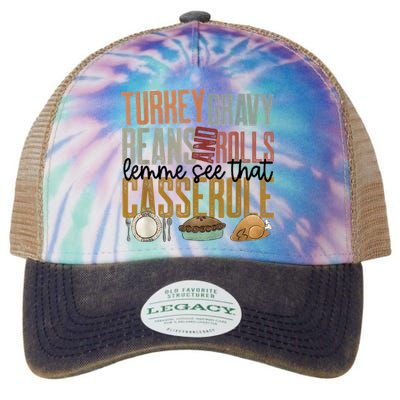 Turkey Gravy Beans And Rolls Let Me See That Casserole Family Thanksgiving Legacy Tie Dye Trucker Hat