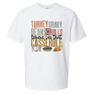 Turkey Gravy Beans And Rolls Let Me See That Casserole Family Thanksgiving Sueded Cloud Jersey T-Shirt