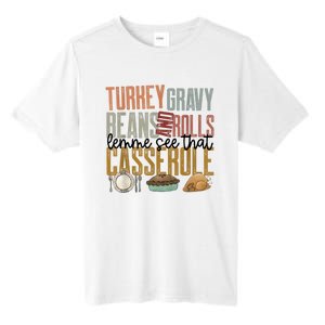 Turkey Gravy Beans And Rolls Let Me See That Casserole Family Thanksgiving Tall Fusion ChromaSoft Performance T-Shirt