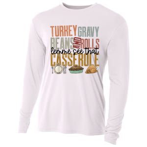 Turkey Gravy Beans And Rolls Let Me See That Casserole Family Thanksgiving Cooling Performance Long Sleeve Crew