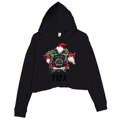 Thankful Grateful Blessed Papa Grandpa Gift Crop Fleece Hoodie