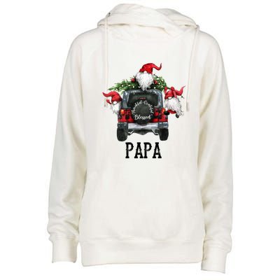 Thankful Grateful Blessed Papa Grandpa Gift Womens Funnel Neck Pullover Hood