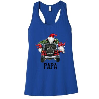 Thankful Grateful Blessed Papa Grandpa Gift Women's Racerback Tank