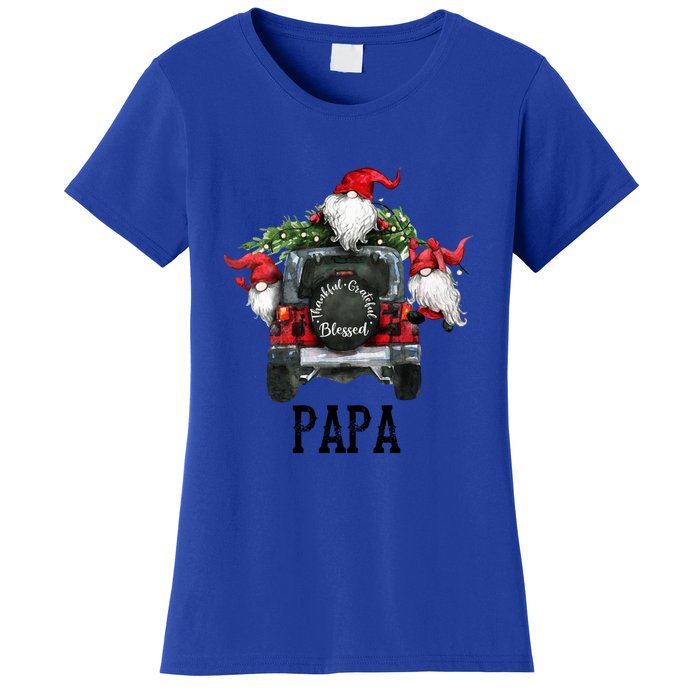 Thankful Grateful Blessed Papa Grandpa Gift Women's T-Shirt