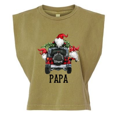 Thankful Grateful Blessed Papa Grandpa Gift Garment-Dyed Women's Muscle Tee