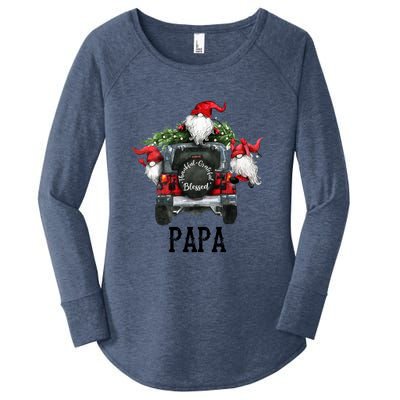 Thankful Grateful Blessed Papa Grandpa Gift Women's Perfect Tri Tunic Long Sleeve Shirt