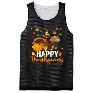 Thankful Grateful Blessed Turkey Women Happy Thanksgiving Mesh Reversible Basketball Jersey Tank