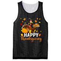 Thankful Grateful Blessed Turkey Women Happy Thanksgiving Mesh Reversible Basketball Jersey Tank