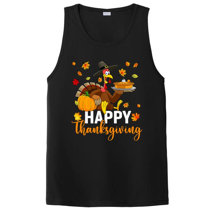 Thankful Grateful Blessed Turkey Women Happy Thanksgiving PosiCharge Competitor Tank