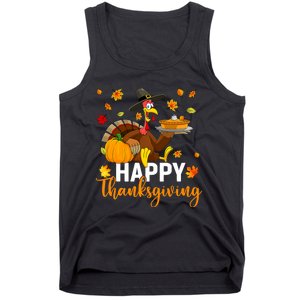 Thankful Grateful Blessed Turkey Women Happy Thanksgiving Tank Top