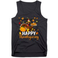 Thankful Grateful Blessed Turkey Women Happy Thanksgiving Tank Top