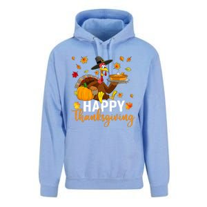 Thankful Grateful Blessed Turkey Women Happy Thanksgiving Unisex Surf Hoodie