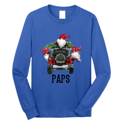 Thankful Grateful Blessed Paps Grandpa Gift Long Sleeve Shirt