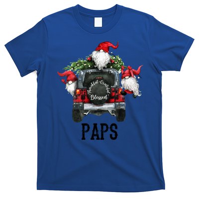 Thankful Grateful Blessed Paps Grandpa Gift T-Shirt