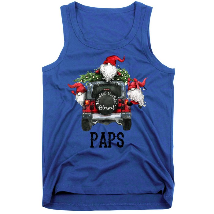 Thankful Grateful Blessed Paps Grandpa Gift Tank Top