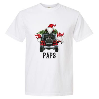 Thankful Grateful Blessed Paps Grandpa Gift Garment-Dyed Heavyweight T-Shirt