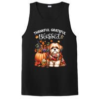 Thankful Grateful Blessed Shih Tzu Dog Fall YAll Autumn PosiCharge Competitor Tank