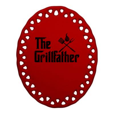 The Grillfather BBQ T Ceramic Oval Ornament